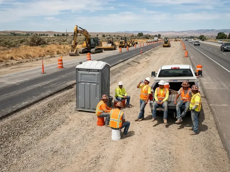 highway-road-construction-crew-007 — frequently asked questions, Porta Potty and Restroom Rentals in Garden City, ID